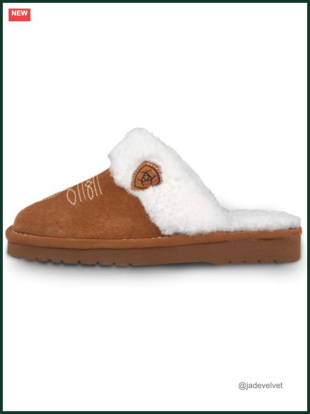 Genuine Suede Leather Indoor Outdoor Slippers with Plush Collar